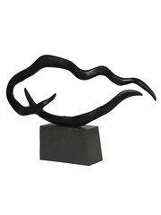 Libra Interiors Black Isla Large Textured Abstract Ornaments Sculpture - Image 4 of 6