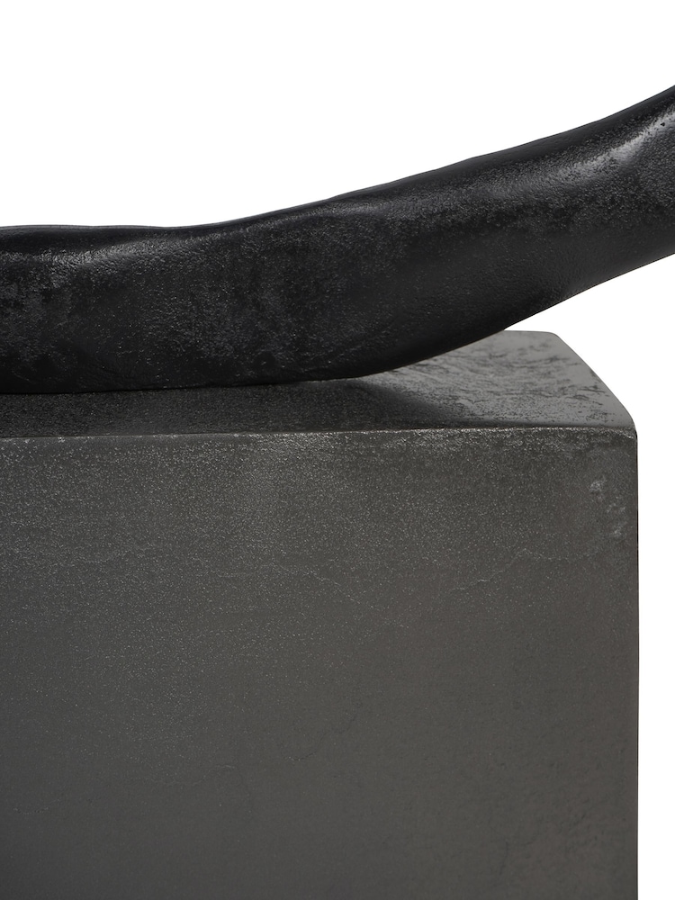 Libra Interiors Black Isla Large Textured Abstract Ornaments Sculpture - Image 6 of 6 Libra Interiors Black Isla Large Textured Abstract Ornaments Sculpture - Image 6 of 6