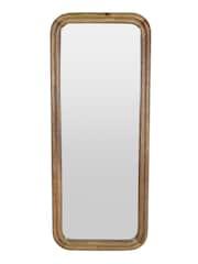 Libra Interiors Natural Leon Groove Edge Solid Wood Cheval Mirror - Image 2 of 6