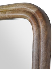 Libra Interiors Natural Leon Groove Edge Solid Wood Cheval Mirror - Image 5 of 6