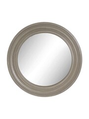 Libra Interiors Grey Barnabus Round Mirror 90cm - Image 2 of 2