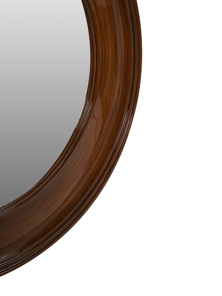 Libra Interiors Natural Maple Lacquer Mirror 80cm - Image 4 of 4