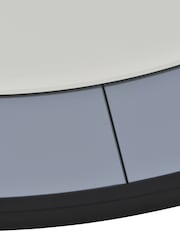 Libra Interiors Black Two Tone Mirrored Round Clock - Image 6 of 6