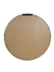 Libra Interiors Natural Leon Round Solid Wood Large Mirror - Image 4 of 6