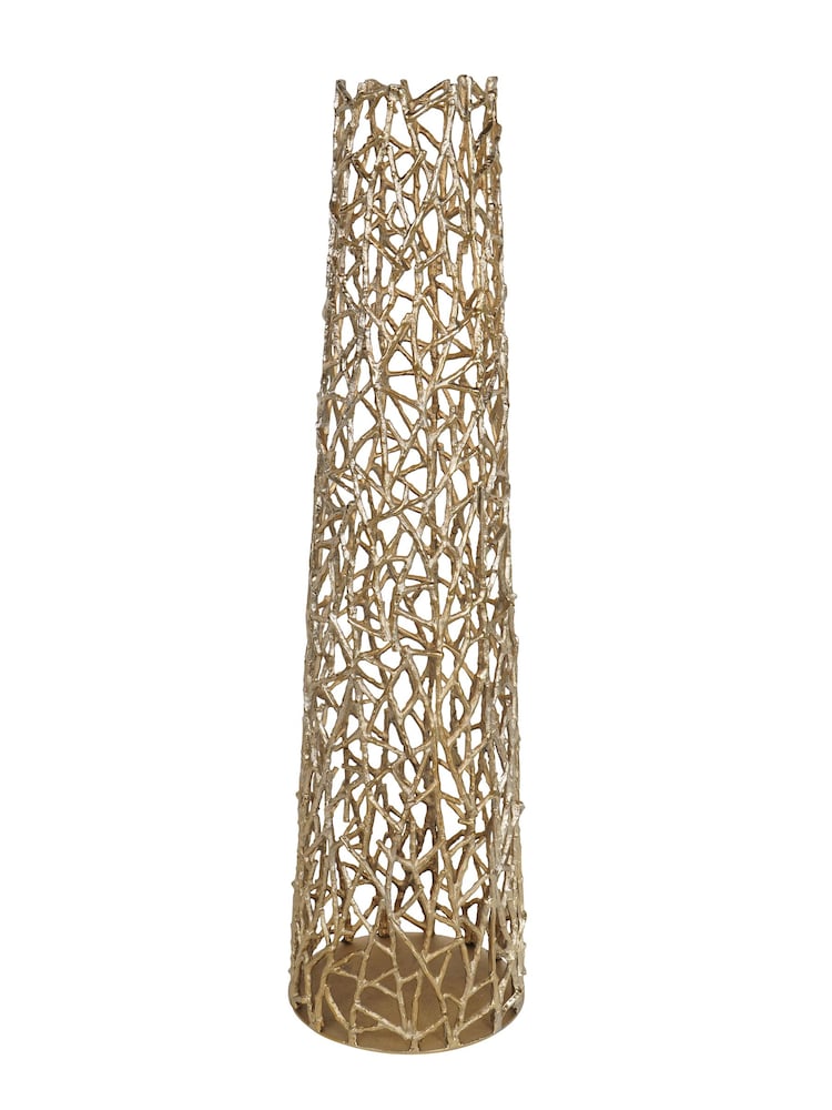 Libra Interiors Gold Twig Sculpture Floor Vase - Image 2 of 5