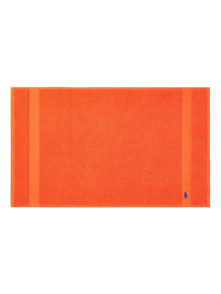 Ralph Lauren Sailing Orange Polo Player Bath Mat - Image 1 of 2 Ralph Lauren Sailing Orange Polo Player Bath Mat - Image 1 of 2