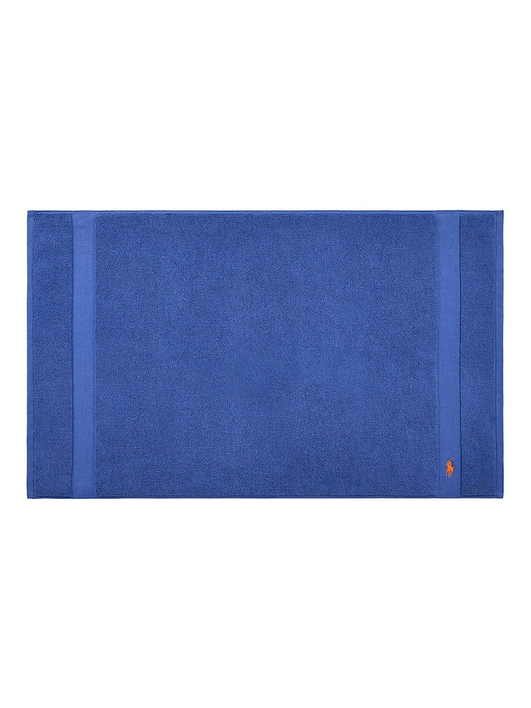 Ralph Lauren Iris Blue Polo Player Bath Mat - Image 1 of 2 Ralph Lauren Iris Blue Polo Player Bath Mat - Image 1 of 2