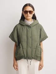 FP Movement Green Happy Trails Poncho Gilet - Image 1 of 6