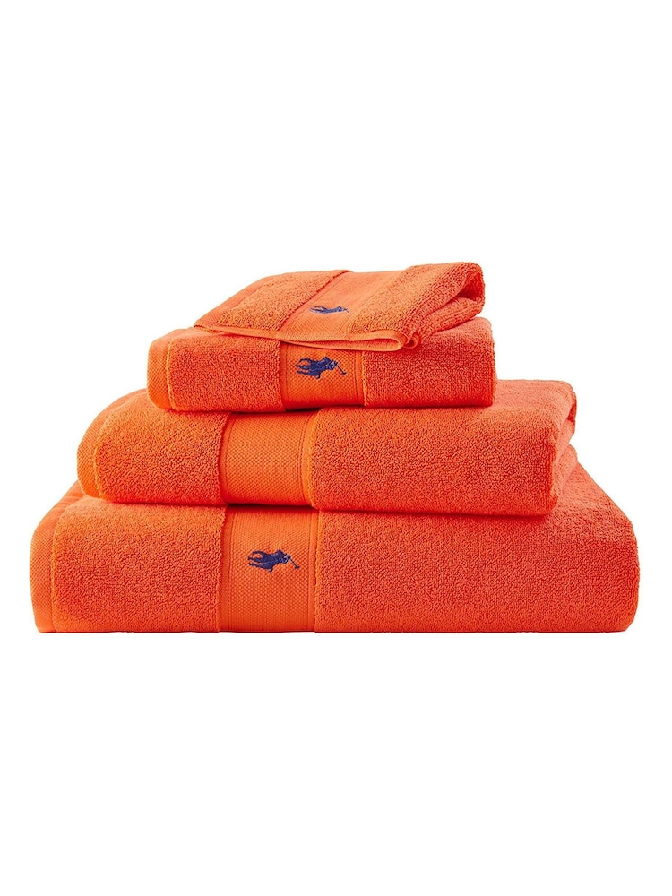 Ralph Lauren Sailing Orange Polo Player Towel - Image 1 of 4 Ralph Lauren Sailing Orange Polo Player Towel - Image 1 of 4