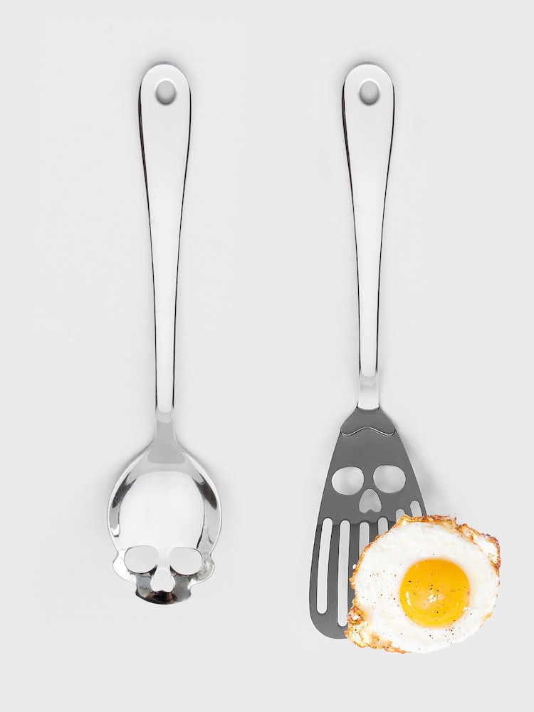 Suck UK Silver Skull Kitchen Utensils - Image 4 of 4