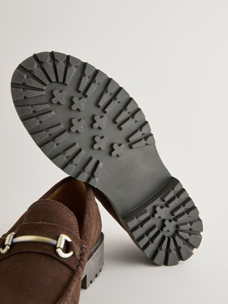 Čokoladno rjava - Čvrsti semišni mokasini Snaffle Loafers - Slika 6 iz 6 Čokoladno rjava - Čvrsti semišni mokasini Snaffle Loafers - Slika 6 iz 6