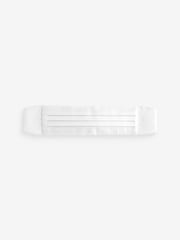 White Textured Cummerbund - Image 3 of 4