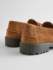 Tan Brown Chunky Suede Snaffle Loafers - Image 4 of 7