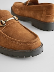 Tan Brown Chunky Suede Snaffle Loafers - Image 7 of 7