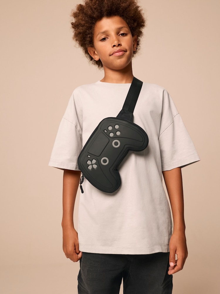 Black Gamer Cross-Body Bag - Image 1 of 8