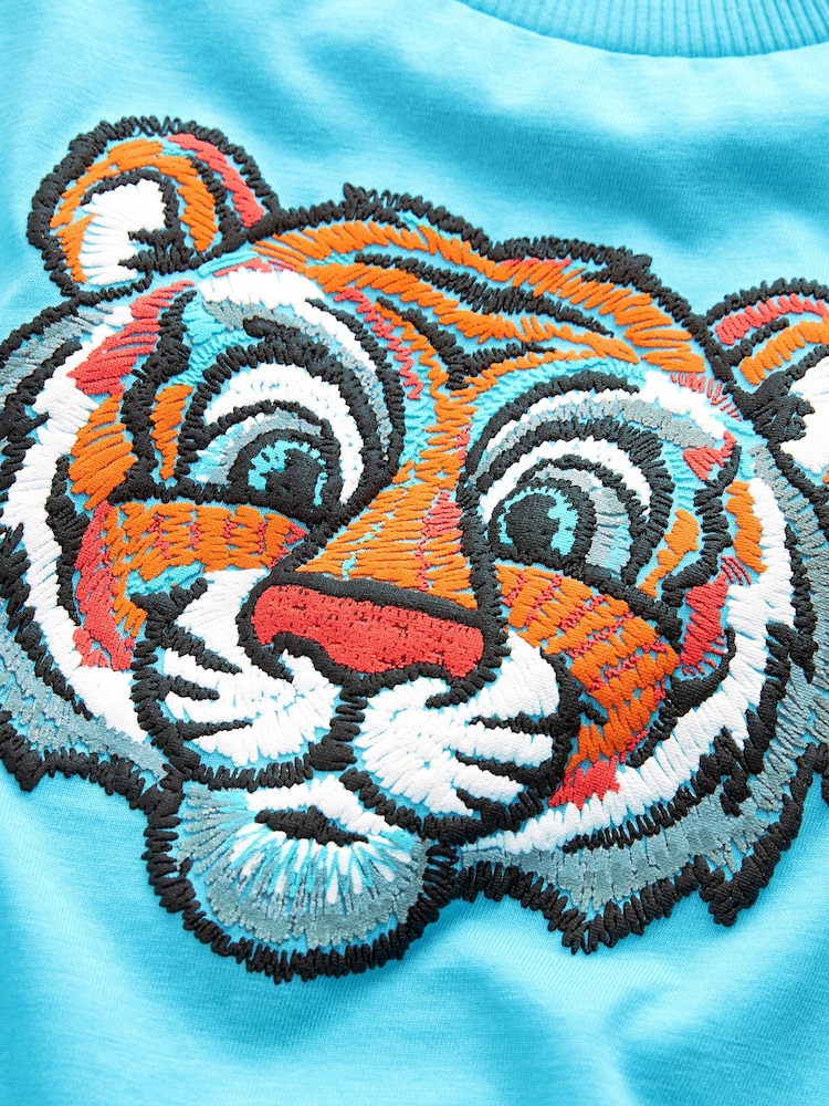 Blue Tiger Short Sleeve Character T-Shirt (3mths-7yrs) - Image 4 of 4