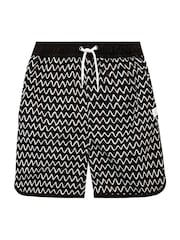 Harry Bear Black Zig Zag Swim Shorts - Image 1 of 3