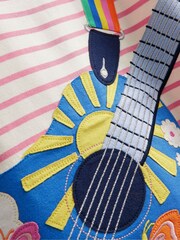 Boden Pink Guitar Big Appliqué 100% Cotton Jersey Dress - Image 4 of 4