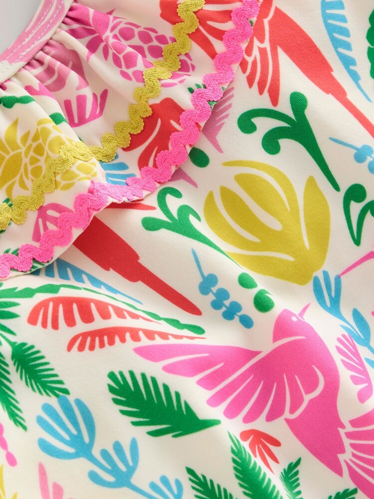 Boden Rainbow Palm Frill Neck Swimsuit - Bild 3 von 3