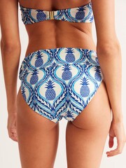 Boden Blue Levanzo Pineapple Fold Bikini Bottoms - Image 3 of 6
