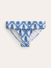 Boden Blue Levanzo Pineapple Fold Bikini Bottoms - Image 5 of 6