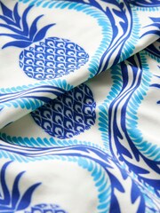 Boden Blue Levanzo Pineapple Fold Bikini Bottoms - Image 6 of 6