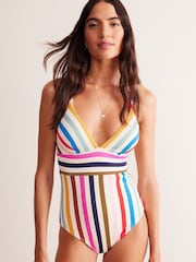 Boden Multi Arezzo V-Neck Panel Swimsuit - Image 1 of 6
