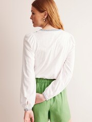Boden Embroidered Yoke Detail 100% Cotton Top - Bild 3 von 5