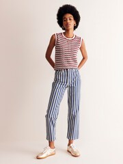 Boden Red Sparkle Strawberry Fair Isle Pattern Tank - Image 5 of 7