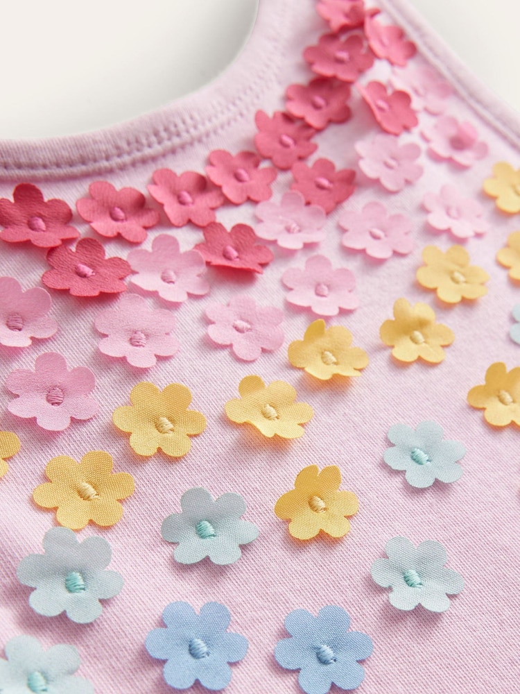 Boden Pink 100% Cotton Jersey tulle Flutter Dress - Image 3 of 3