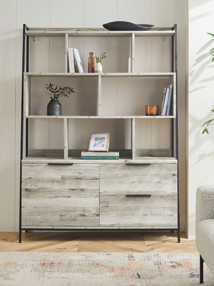 Grey Bronx Wide Storage Ladder Wide Ladder Shelf - Image 2 of 7