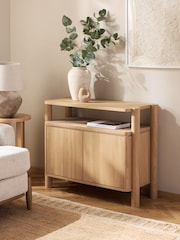 Natural Noa Oak Effect Tube Leg Small Sideboard - Image 1 of 8