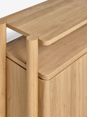 Natural Noa Oak Effect Tube Leg Small Sideboard - Image 4 of 8