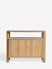 Natural Noa Oak Effect Tube Leg Small Sideboard - Image 5 of 8