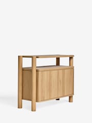 Natural Noa Oak Effect Tube Leg Small Sideboard - Image 7 of 8