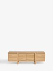 Natural Noa Oak Effect Tube Leg Up To 70 Inch TV Unit - Image 5 of 10