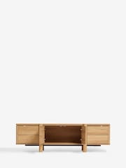 Natural Noa Oak Effect Tube Leg Up To 70 Inch TV Unit - Image 7 of 10