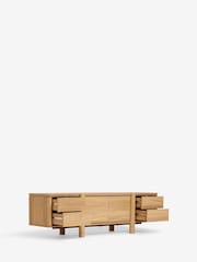 Natural Noa Oak Effect Tube Leg Up To 70 Inch TV Unit - Image 9 of 10