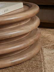 Natural N. Premium Donut Mango Wood Coffee Table - Image 2 of 7