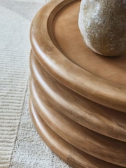 Natural N. Premium Donut Mango Wood Coffee Table - Image 3 of 7