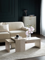 Light Grey Valencia Mango Wood Nest of 2, Rectangular Coffee Table - Image 1 of 7