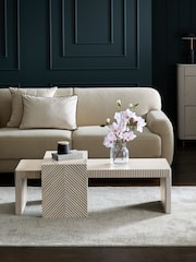 Light Grey Valencia Mango Wood Nest of 2, Rectangular Coffee Table - Image 2 of 7