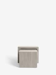 Light Grey Valencia Mango Wood Nest of 2, Rectangular Coffee Table - Image 6 of 7