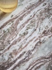 Dark Chester Marble Mango Wood Round Coffee Table - Image 3 of 6
