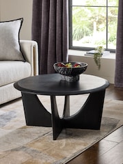 Black Arc Solid Mango Wood Coffee Table - Image 1 of 5