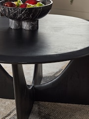 Black Arc Solid Mango Wood Coffee Table - Image 2 of 5