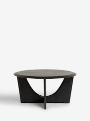 Black Arc Solid Mango Wood Coffee Table - Image 4 of 5