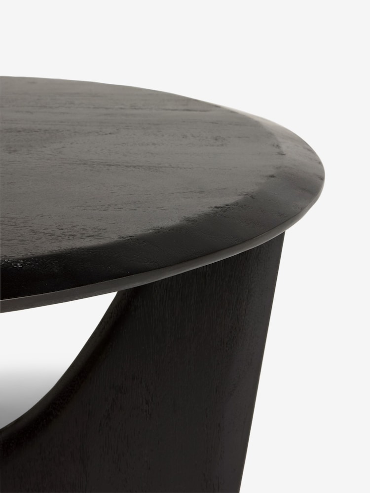 Black Arc Solid Mango Wood Coffee Table - Image 5 of 5