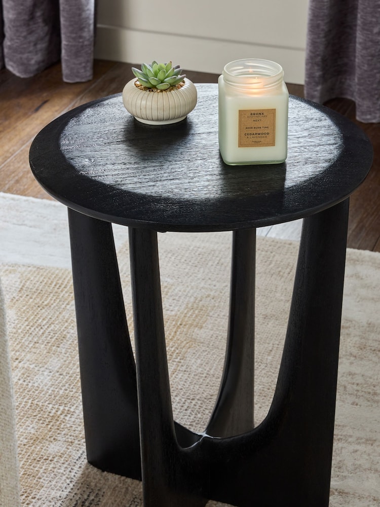 Black Arc Solid Mango Wood Side Table - Image 2 of 4