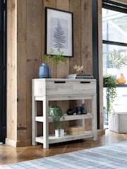 Light Grey Bronx Compact Console Table - Image 1 of 6